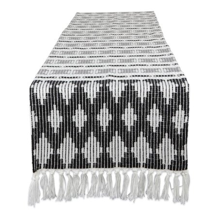 DESIGN IMPORTS 15 x 72 in. Black & Grey Colby Southwest Table Runner CAMZ11274